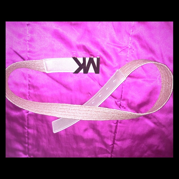 Michael Kors Accessories - Michael Kors beige belt with gold MK buckle